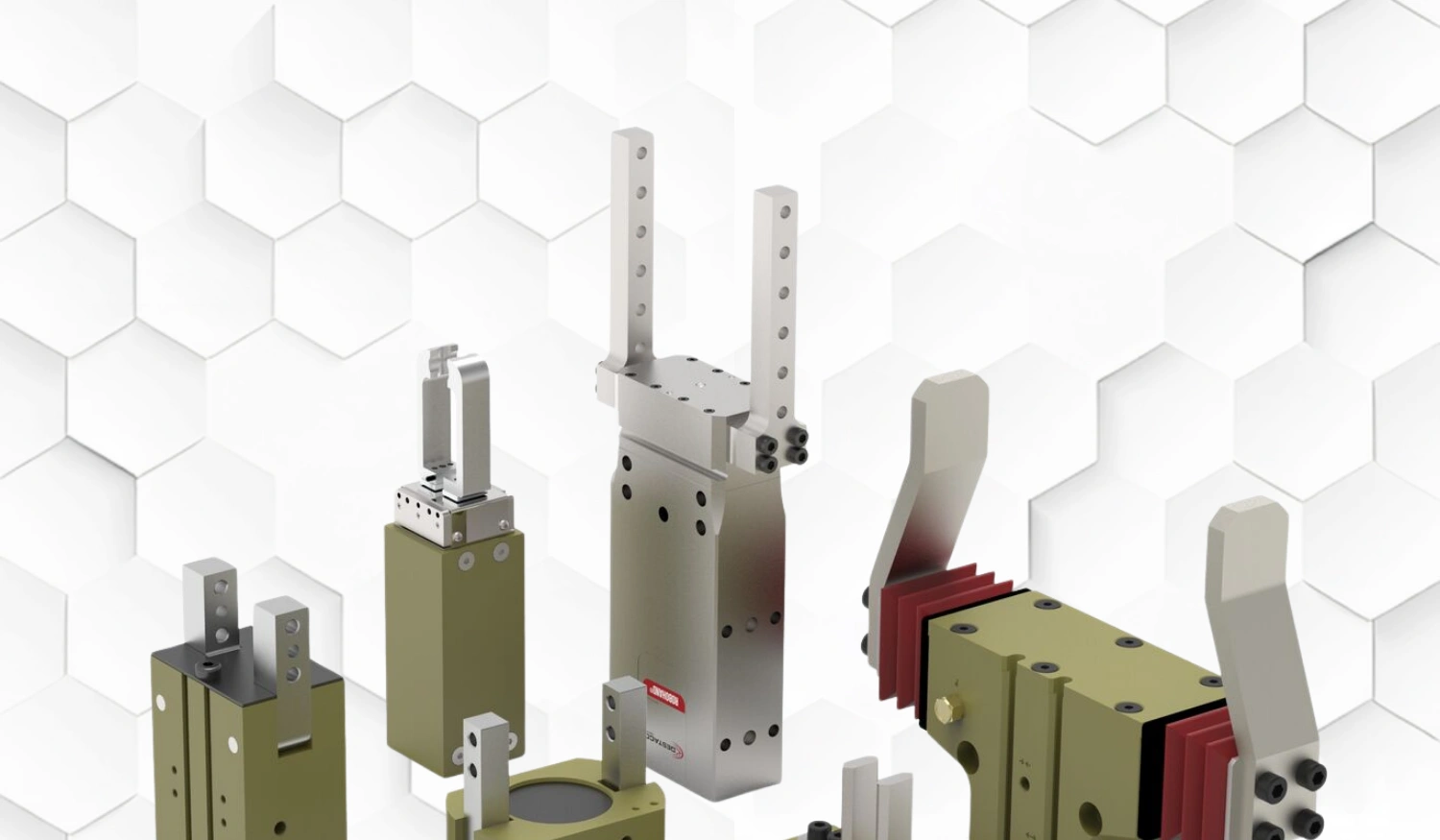 Familia de grippers Robohand en línea de producción