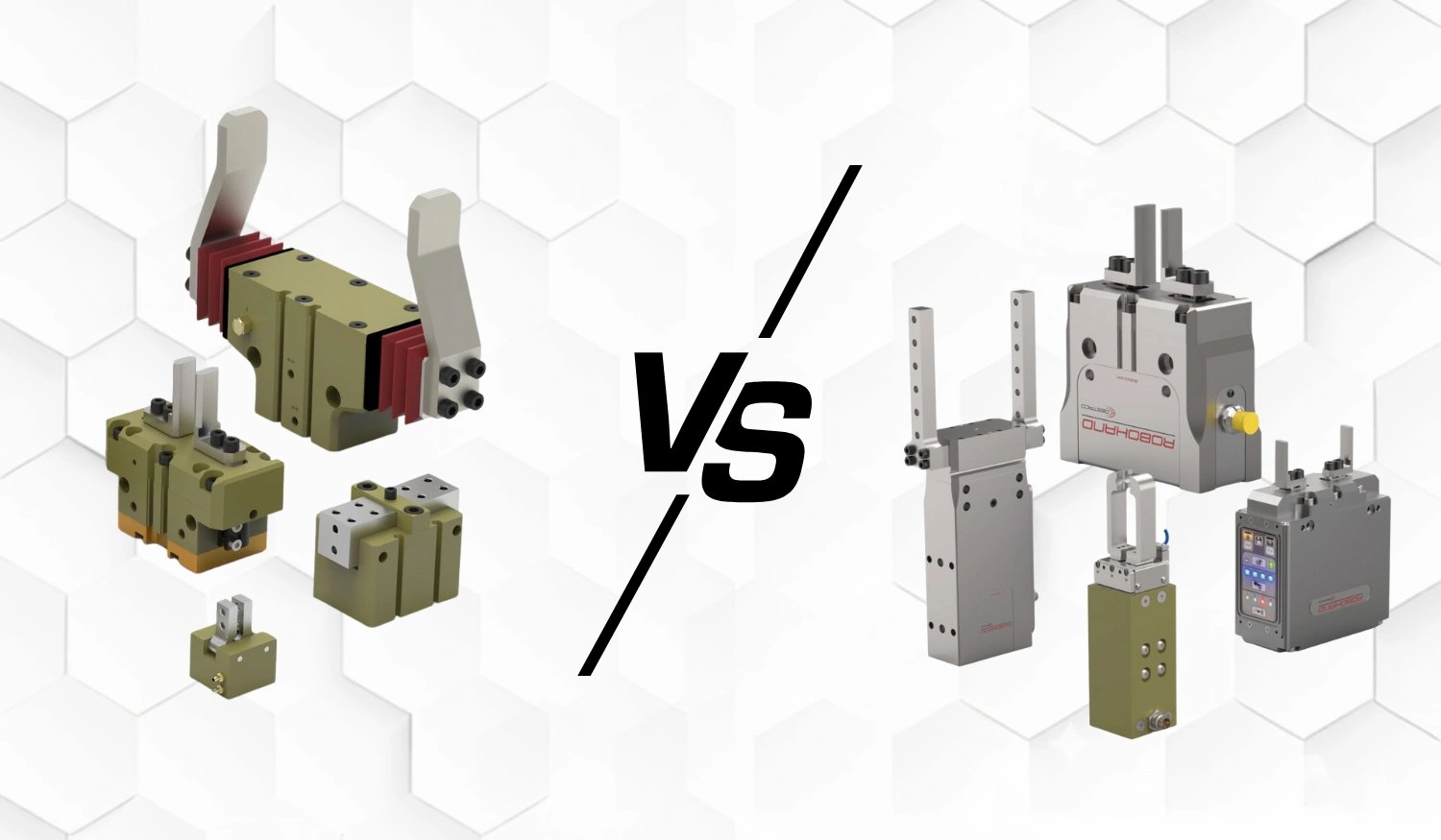 Comparativa de grippers neumáticos y eléctricos Robohand