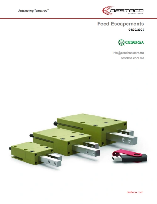 Portada catálogo Feed Escapements