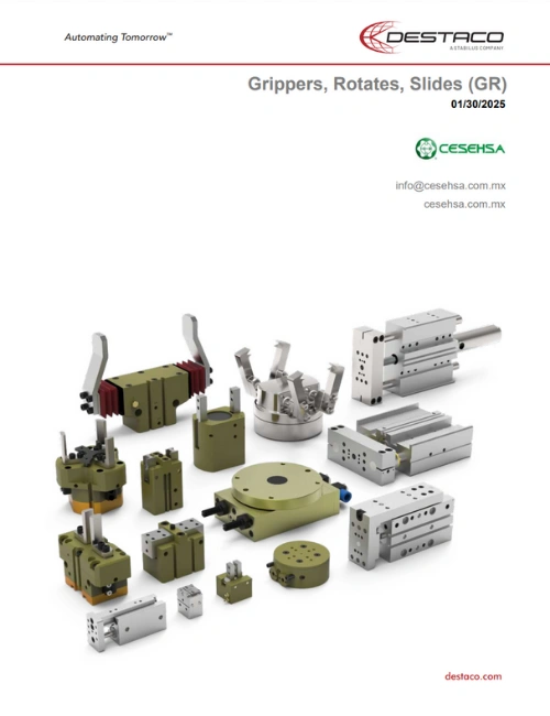 Portada catálogo completo Grippers y actuadores